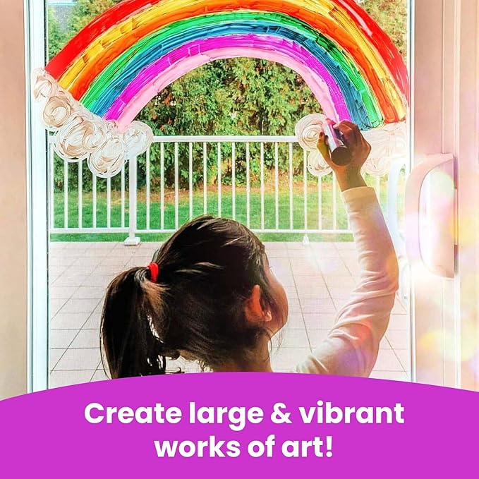 Chalkola Neon Car Window Markers - 10 Chalk Pens (with Gold, Silver) - 3 in 1 Nib, 15mm Jumbo Tip - Washable Liquid Chalk Markers for Blackboard, Chalkboard, Glass, Cars - Erasable Window Glass Pens