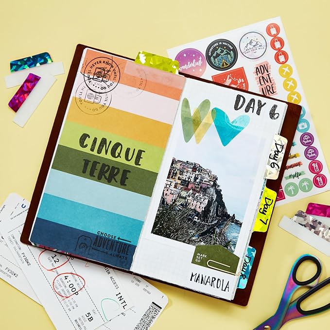 Avery Margin Ultra Tabs, 2.5" x 1", Holographic Jewel Tone Colors, 16 Repositionable Page Tabs (74147)