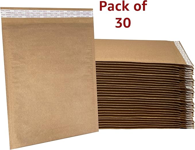 Honeycomb paper padded envelope sealable mailers (30, #4-9.5" x 13.5")