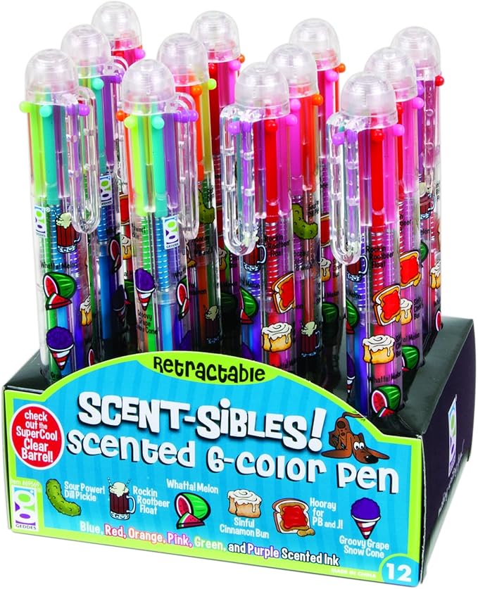 Raymond Geddes Scent-Sibles 6-Color Multicolor Pen Set With Scented Ink (Pack of 12)