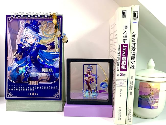 Metal Bookmarks - Genshin Impact Ganyu Bookmarks with 3D Display Box - Perfect Birthday Gifts for Book Lovers