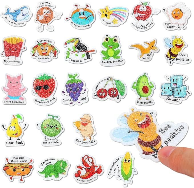 50 Pcs Anxiety Sensory Stickers Calm Stickers Reusable Sensory Strips Adhesive Textured Strips Toys Stress Anxiety Relief Items for Adult Teen Classroom Desk Office Fidget Supplies (Inspiration)
