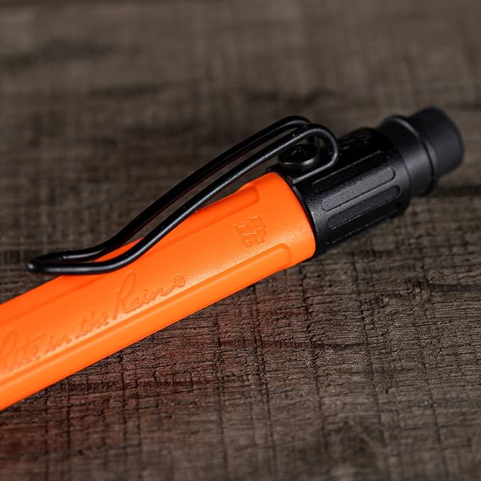 Rite in the Rain Weatherproof Mechanical Pencil, Orange Barrel, 1.3mm Dark Lead, 12 lead refills (No. OR15)