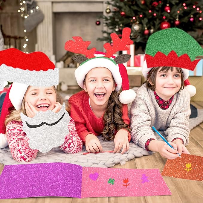 40 Sheets Glitter Cardstock, 20 Colors Premium Cardstock for Cricut, Crafts and DIY Projects, 8.5x11in Glitter Paper for Card Making (250 GSM)