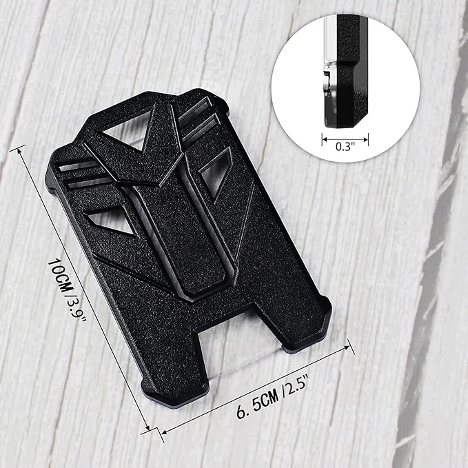 VIQWYIC 1 Pack Retractable Badge Holder Keychain, Tactical ID Card Holder, Heavy Duty Carabiner Badge Reel for Keys ID Card (Metal)