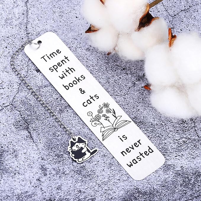 Stocking Stuffers for Women Men Teens Boys Girls Christmas Cat Bookmarks for Women Men, Cat Gifts for Cat Lovers, Cute Bookmarks for Book Lovers, Funny Bookmarks Gift for Readers, Bookish Book Club