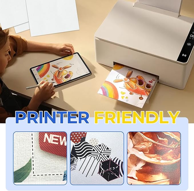 100 Sheets Linen Textured Cardstock Paper, 8 1/2 x 11" Blank White Printer Paper for Invitation Cards Making Office Printing Crafting Scrapbook DIY Projects, 92 lb Cover