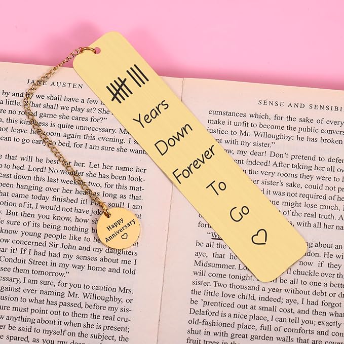8th Anniversary Bronze Gifts for Him Her, Bronze Anniversary Wedding Gifts for Couple Husband Wife, 8 Year Anniversary Anniversary Bookmark, Bronze Gifts for 8th Gifts for Anniversary
