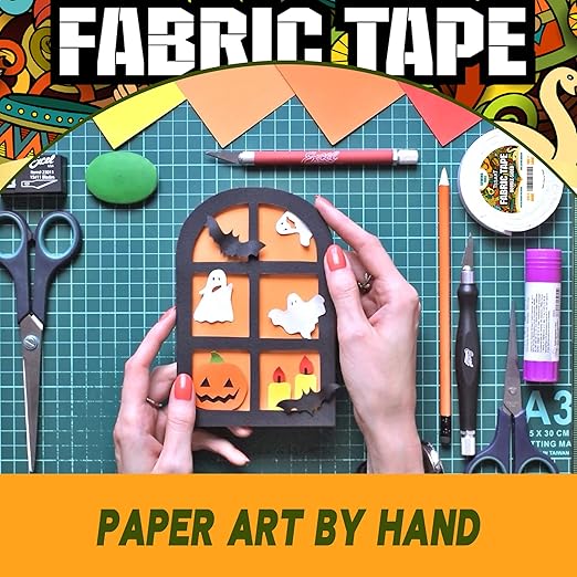 Fabric Tape - Sticky Double-Sided Tape Strong Adhesive Cloth Tape Press-on Tape, No Sewing or Ironing, Gluing, Alterations and Hemming Tape - 1/4inch Wide 180FT Long