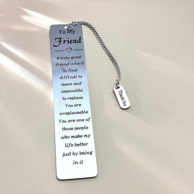 Bookmark Christamas Gifts for Best Friend, Friendship Gift for Women, Stocking Stuffers for BFF Sentimental Gifts Birthday Graduation Gifts for Women Female Friend Gift Ideas