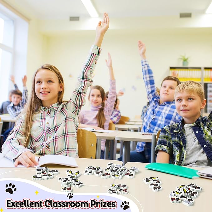 CJiangpo 60Pcs Dachshund Mini Eraser for Kids Bulk - Cute Cartoon Animal Pencil Rubber Eraser Dog Birthday Party Favors Filler Kids Back to School Classroom Prizes Gifts