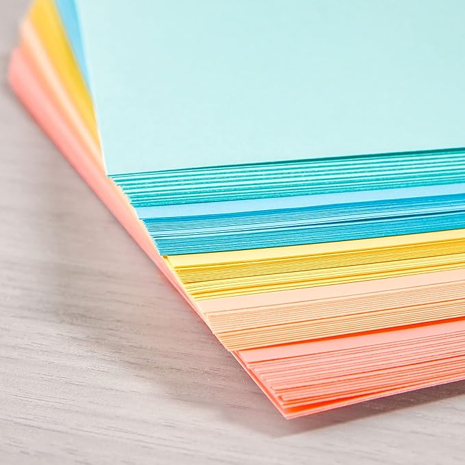 Astrobrights Mega Collection, Colored Cardstock, Punchy Pastel 5-Color Assortment, 320 Sheets, 65 lb./176 gsm, 8.5" x 11" - MORE SHEETS! (91780)