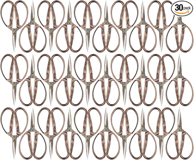 JubileeYarn Crane Motif Small Embroidery Scissors - Copper - 30 Scissors