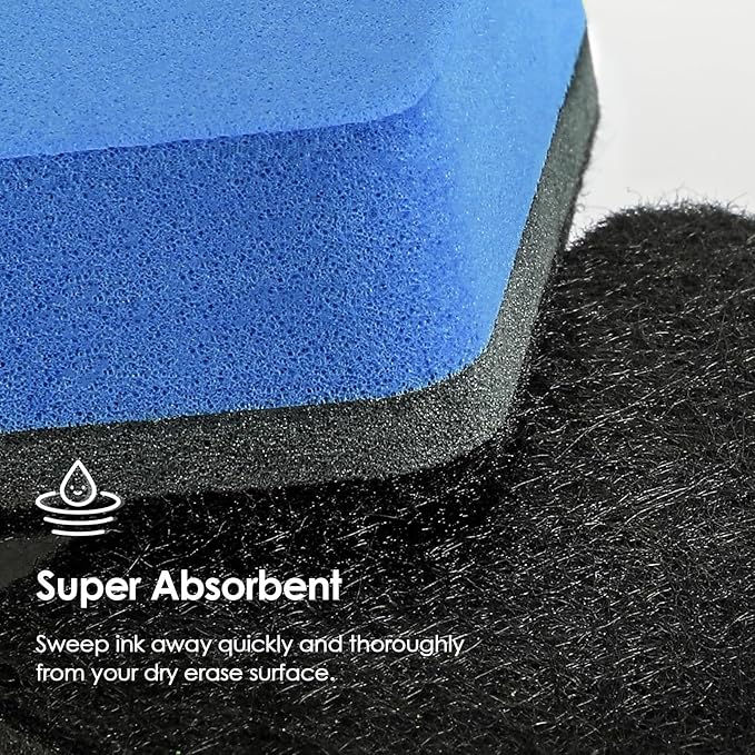 MaxGear 108 Pack Dry Erase Erasers, Magnetic Whiteboard Dry Erasers for Classroom, Mini Whiteboard Cleaning Pads, Chalkboard Wiper Teacher Supplies for School, Office, Home （6 Color Set, 2 x 2 Inch