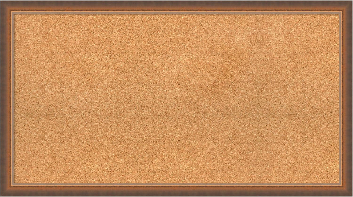 Amanti Art Natural Cork Board for Wall, 20x36 Vision Board with Bronze Frame, Large Corkboard Office Decor for Home Organization, Modern Corkboard Pinboard to Display Items for Home Organization in