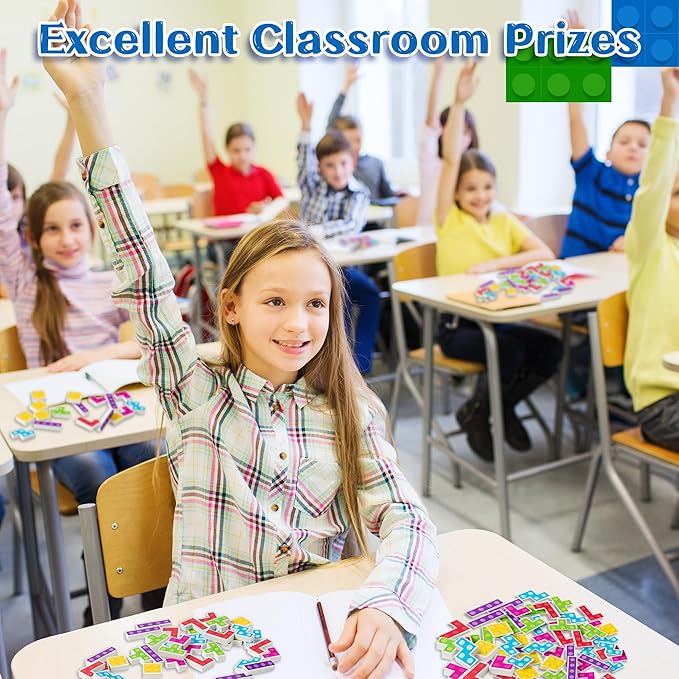 CJiangpo 60Pcs Block Mini Eraser for Kids Bulk - Cute Pencil Rubber Eraser Novelty 3D Desk Puzzle Rubbers Block Birthday Party Favors Filler Kids Back to School Classroom Prizes Gift