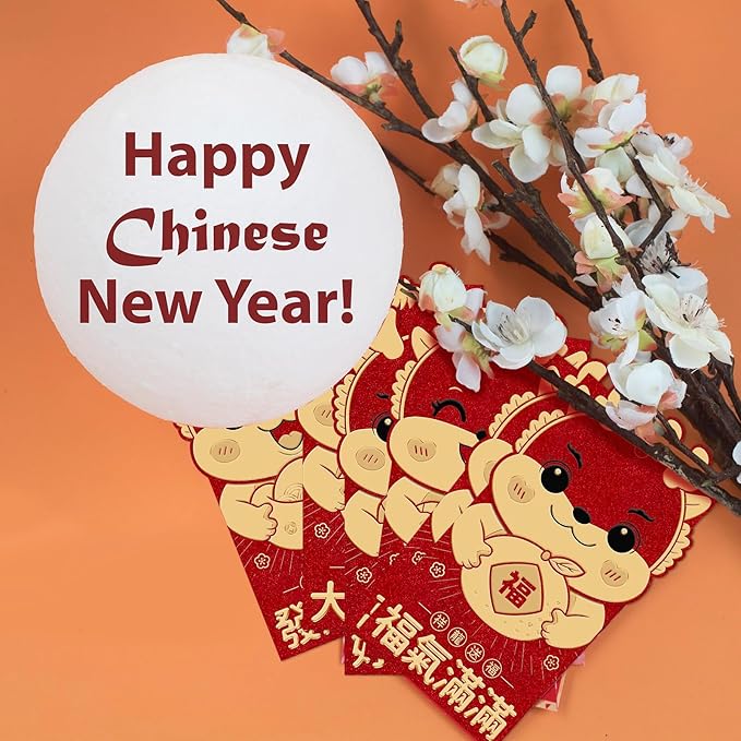 36 Pcs Chinese Dragon Red Envelopes 2024 Lunar New Year Money Envelopes Hong Bao Red Pocket Envelope for Money Year of the Dragon 2024 Gifts for Spring Festival Wedding Birthday