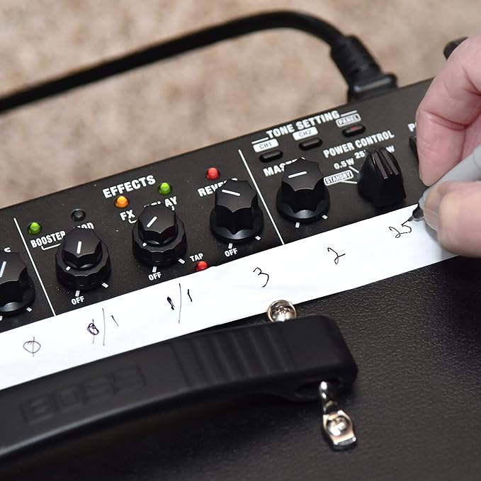 Gaffer Power Labeling Tape - Clean Removable Console Tape | Adhesive Tape for Light Control Board, DJ Mixing Board, Audio Mixer, Arts and Crafts - 1" x20Yds