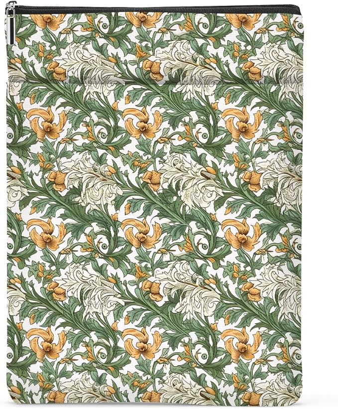 Botanical Book Sleeve, Classic Flower Book Covers for Paperbacks, Floral Book Pouch Book Protector, Book Lovers Gifts for Women Girls Aunt, Book Accessories Book Club Gifts Christmas Birthday Gifts