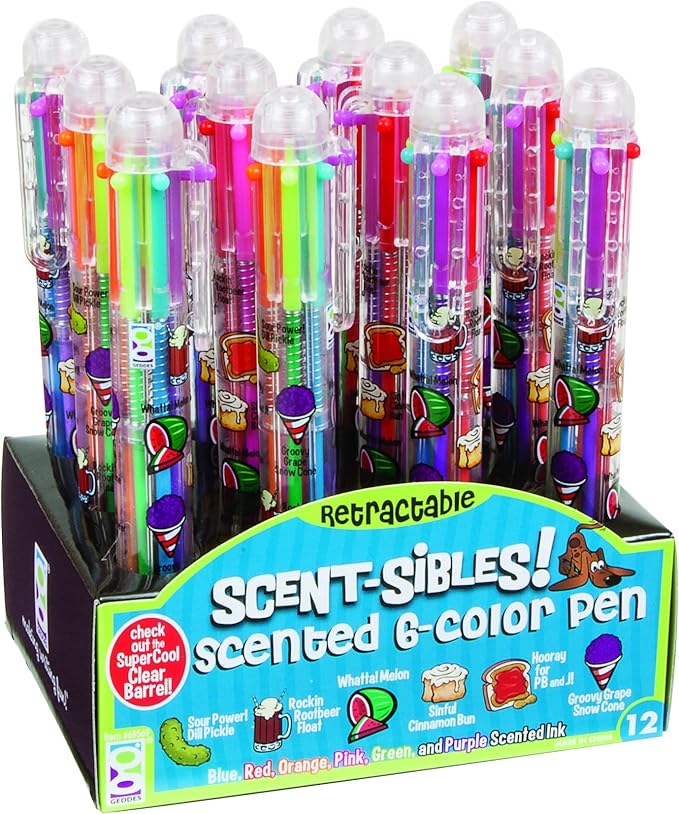 Raymond Geddes Scent-Sibles 6-Color Multicolor Pen Set With Scented Ink (Pack of 12)