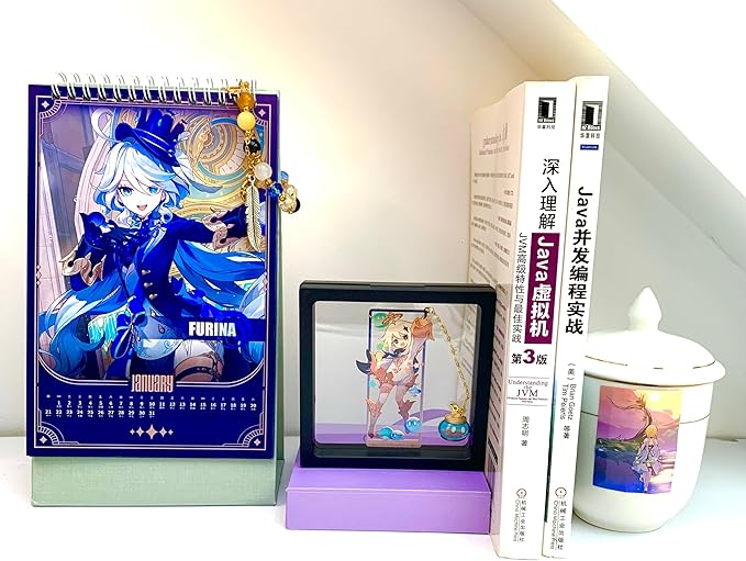 Genshin Impact Paimon Metal Bookmark - Anime Figure Merch with 3D Display Box - Birthday Gifts for Fans Friends Gamer Book Lovers - Zllada