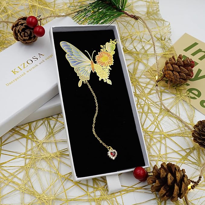 Butterfly Bookmarks for Women,Cute Funny Metal Bookmark,Unique Gifts Book Markers for Women Book Lovers,Teacher Appreciation Gifts,Valentine Mother's Day Christmas New Year Birthday Gift