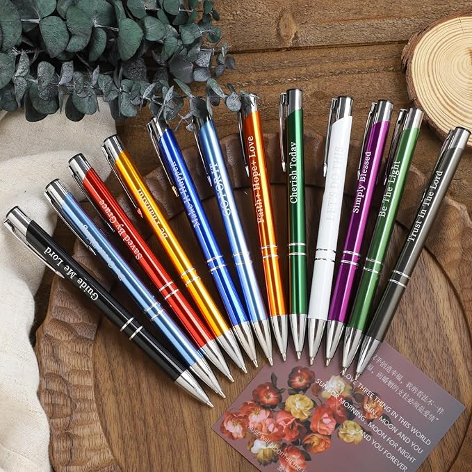 Ballpoint Pen,Fine Point Smooth Writing Pens,Kawaii Pens For Writing Journaling Taking Notes School Office Home. (Mixed Color 3, 12Pcs)