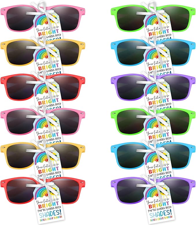 End of the School Year Gifts for Students for Graduation Sunglasses 2025 Pre K Preschool Kindergarten Graduation Decorations, BYYJ Future is So Bright, End of the School Year Party Decorations, 18Pcs