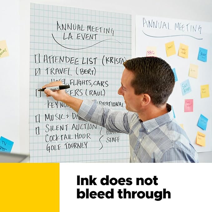 Post-it Super Sticky Easel Pad 25 x 30 Inches 30 Sheets/Pad 2 Pads (560) Large White Grid Premium Self Stick Flip Chart Paper Super Sticking Power