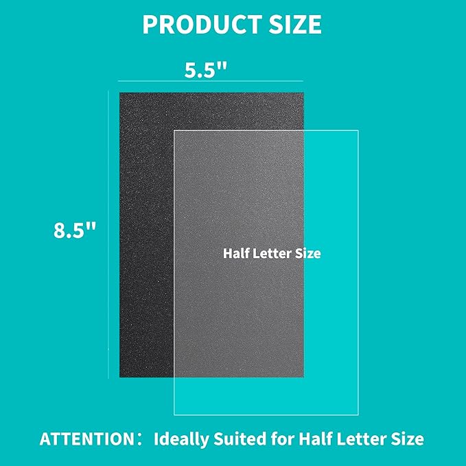 Binditek 100 Pack Binding Covers and Backs Set, 5.5 x 8.5 Inches, Including 50 Pcs 8 Mil Clear PVC Binding Covers, 50 Pcs 12 Mil Sand-Textured Polycovers, for Half Letter Size