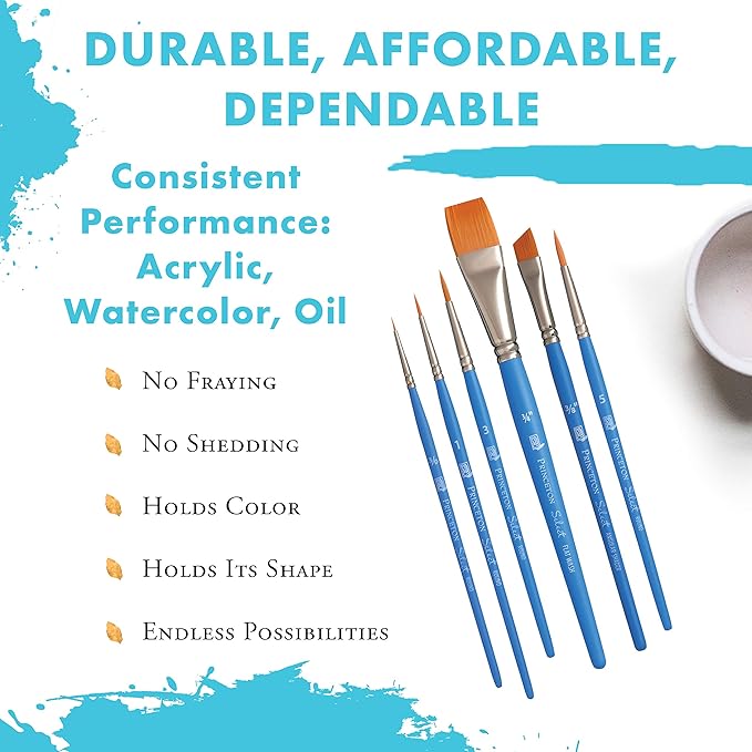 Princeton Select Artiste Paintbrush, Size 3/0, Blue