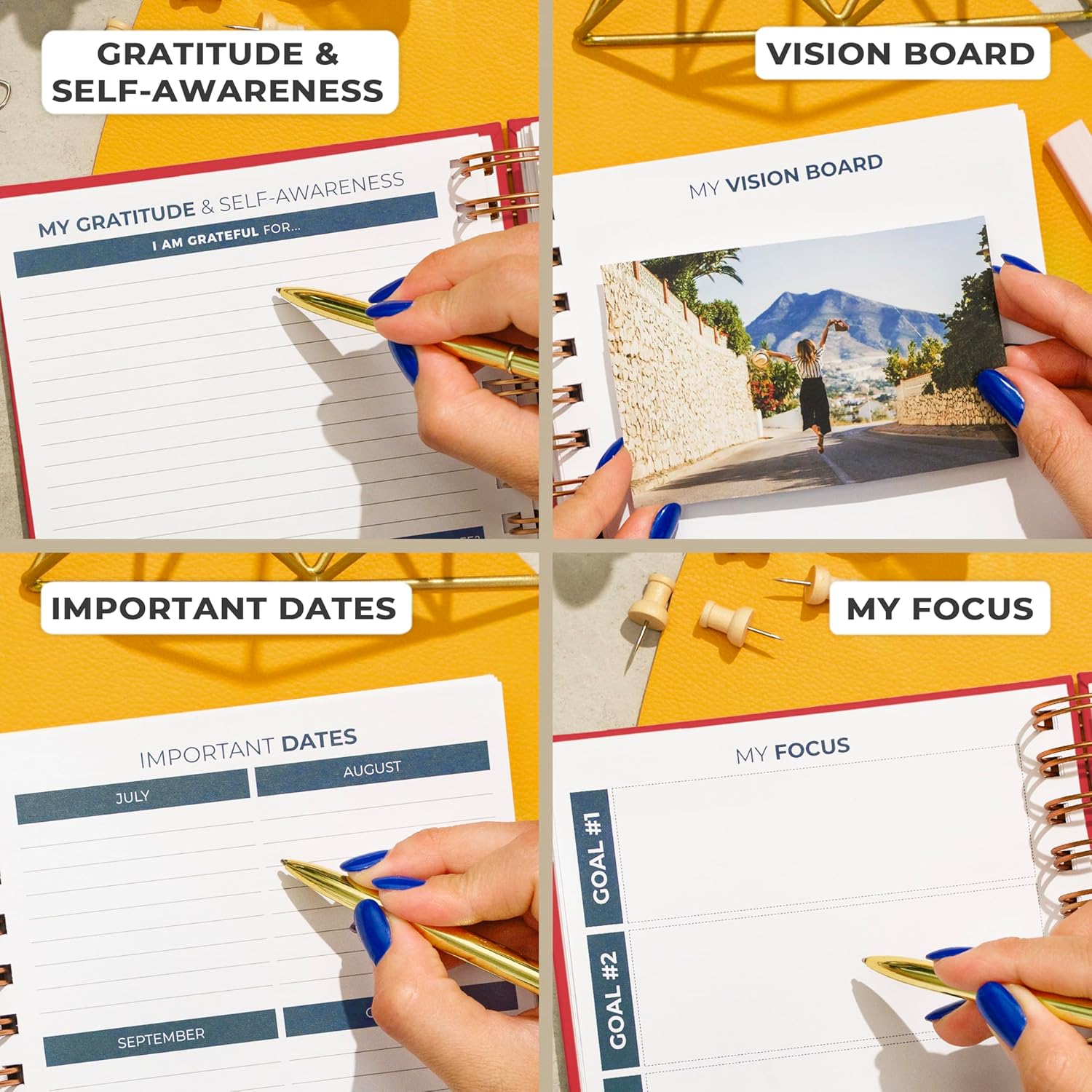 Clever Fox Planner 2nd Edition Spiral – Colorful Weekly & Monthly Goal Planner, Time Management & Productivity Organizer, Undated (Red)