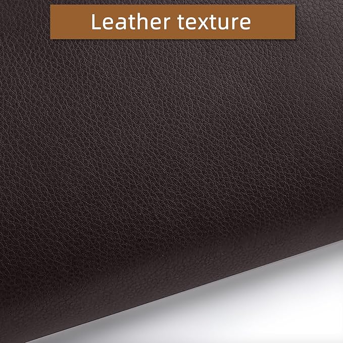 CHEIGHY Leather Repair Patch for Couch Advanced PU Material, Self Adhesive Leather Repair Kit for Furniture Vinyl Repair Tape for Car Seats Upholstery Sofa Office Chair (Brown, 3.9X79 inch)