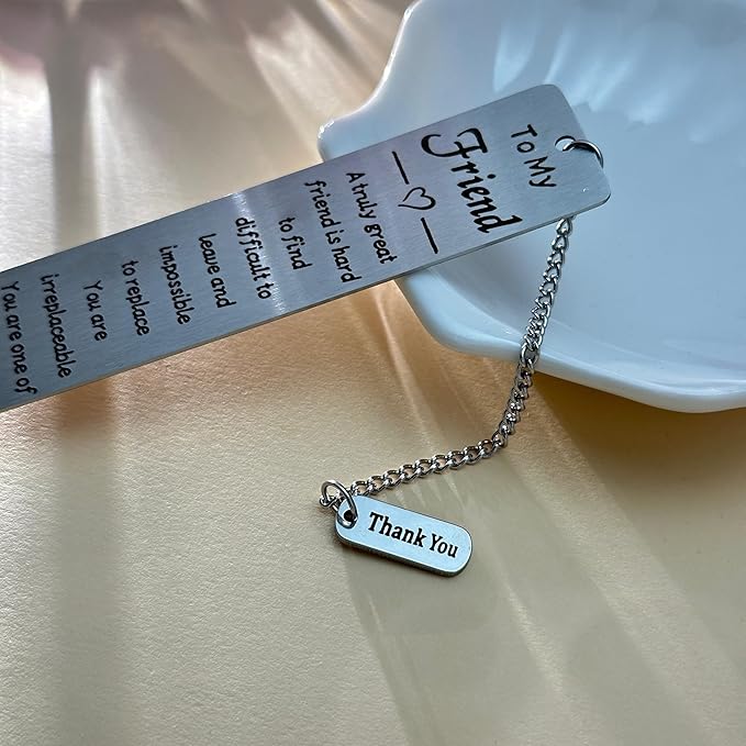 Bookmark Christamas Gifts for Best Friend, Friendship Gift for Women, Stocking Stuffers for BFF Sentimental Gifts Birthday Graduation Gifts for Women Female Friend Gift Ideas