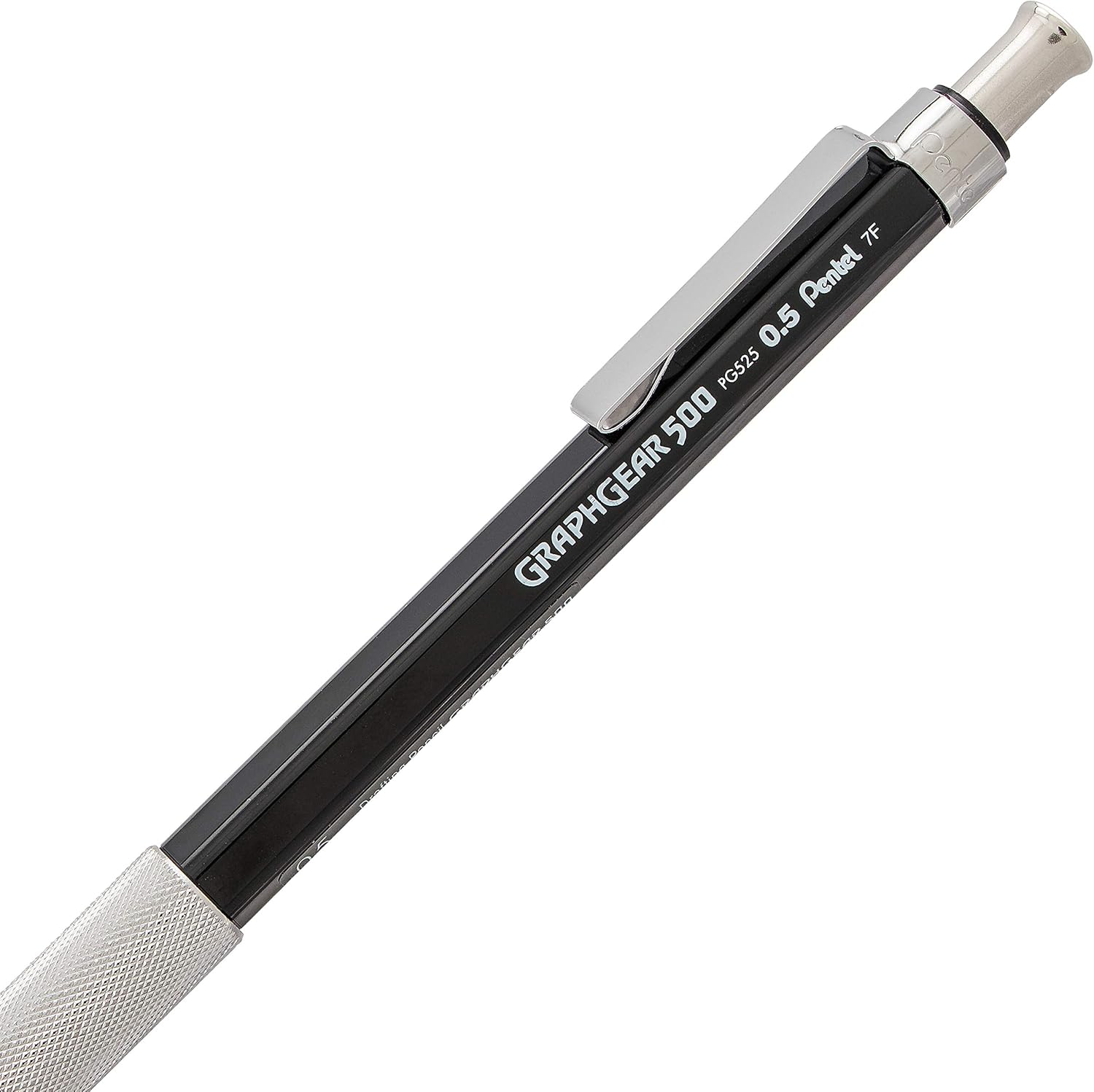 Pentel GraphGear 500 Mechanical Drafting Pencil, (0.5mm), Fine Line, Black Barrel, Pack of 4 (PG525BP4A)