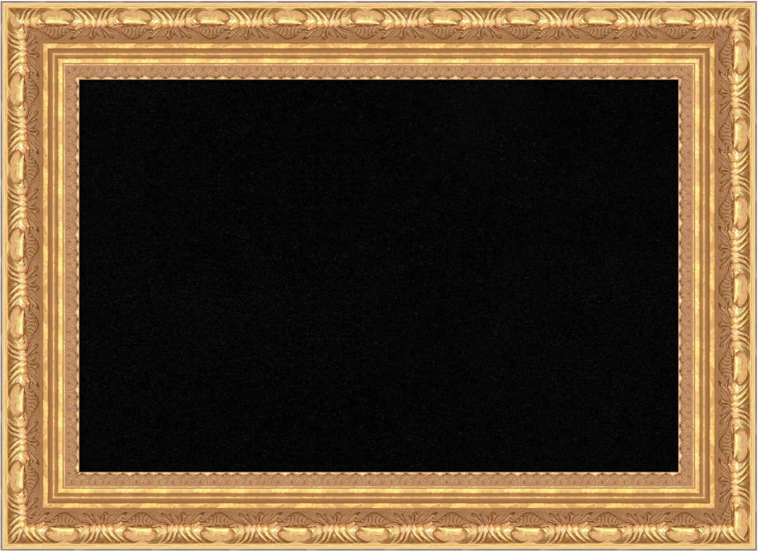 Amanti Art Black Cork Board for Wall, 16x22 Vision Board with Gold Wood Frame, Small Corkboard Office Decor for Home Organization, Traditional Corkboard Pinboard to Display Items for Home