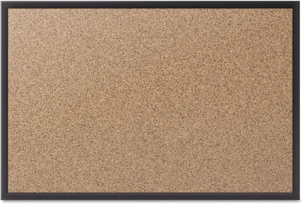 Quartet Cork Board, Bulletin Board, 8' x 4' Corkboard, Black Frame (2308B)