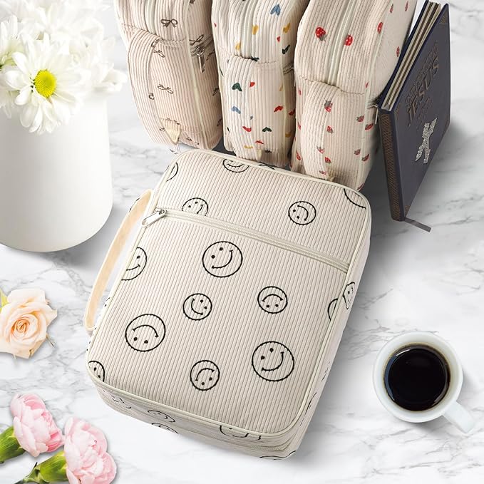 Bible Cover Case for Women,Large Bible Tote Bags for Women Organizer Corduroy Bible Carrying Case for Girls,Bible Study Supplies Accessories Christian Gifts for Women