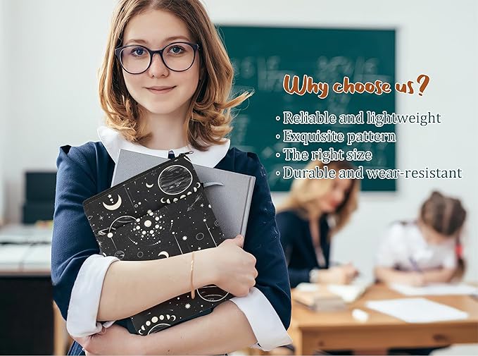 Book Sleeve Book Covers Book Protector Floral Printed with Zipper Washable Fabric for Teen Adult Book Lover Teacher Student(Medium,11 X 8.7 Inch)