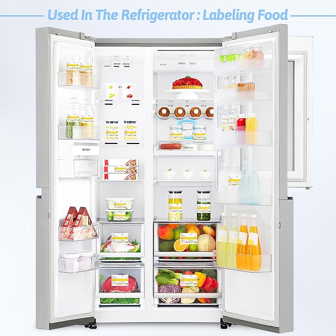 300 Pcs Restaurant Quality Shelf Life Food Rotation Labels, 2” x 3” Self-Adhesive Removable Freezer Food Labels Stickers, Perfect for Reusable Containers, Easy to Remove, Food Safety Date Sticker