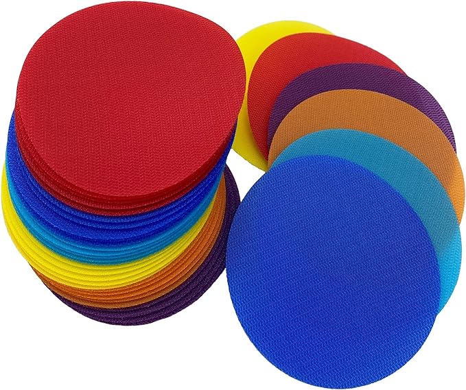 Carpet Markers 5" for Kids, Multicolor Spot Circle Markers for Classroom Teachers, Preschool and Kindergarten (60 Packs of Circle)
