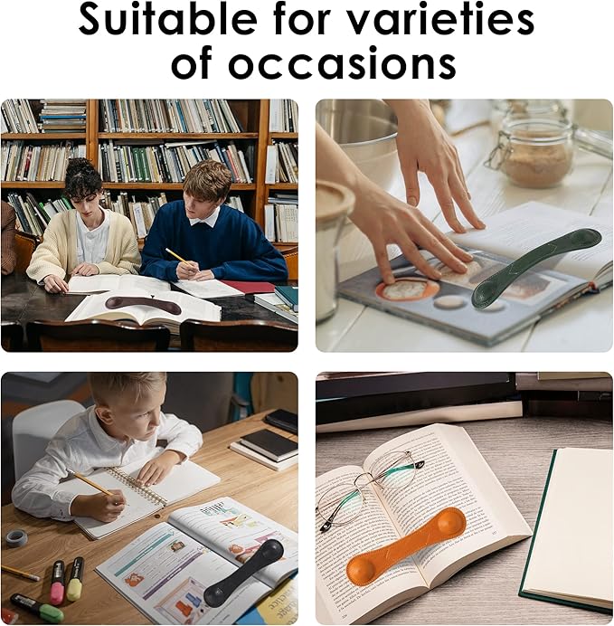 KINIVA Leather Weighted Bookmarks Book Weight Page Holder for Reading,Book Open Holder for Kids Adult,Gifts for Reader (01 Coffee)