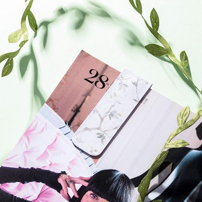 Chinco 10 Pieces Magnetic Bookmarks Magnet Page Markers Assorted Book Markers Set for Students Reading Gifts for Christmas (Floral)