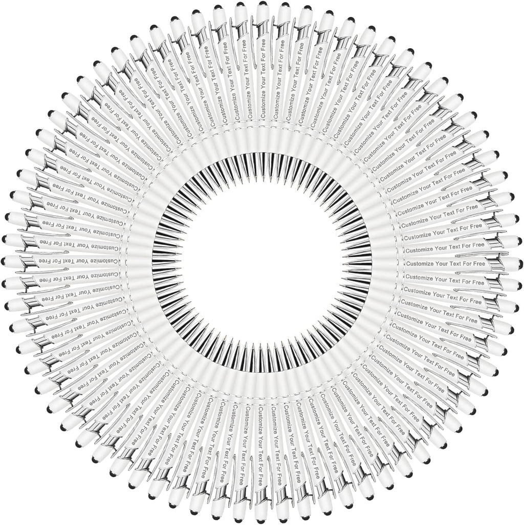 Max 500 Pcs Personalized Pens Bulk, Custom Pens with Free Engraving, Customized Stylus Tip Ballpoint Pen with Your Name Massage Text for School Office Business Graduation Anniversaries-400 Packs