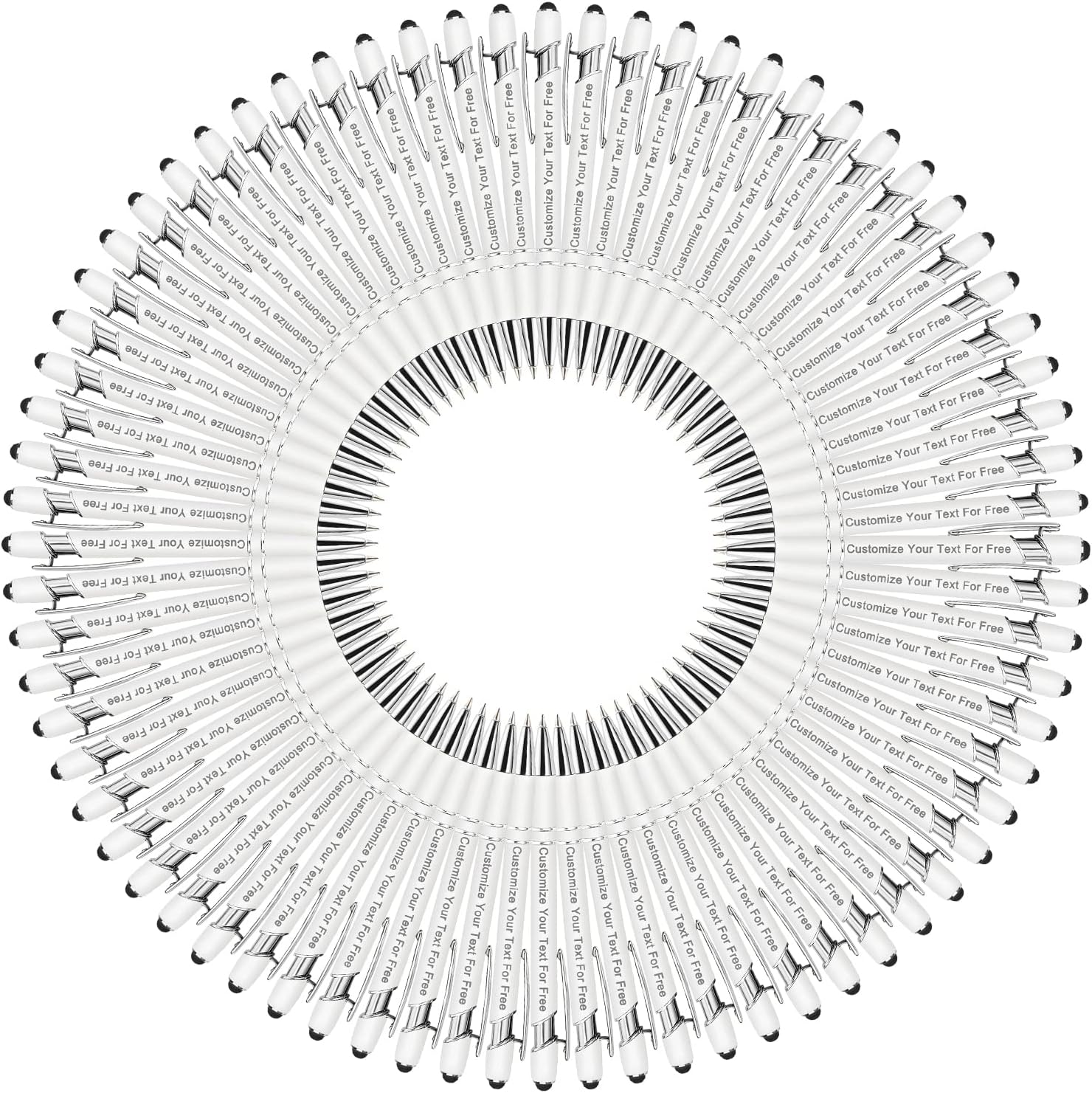 Max 500 Pcs Personalized Pens Bulk, Custom Pens with Free Engraving, Customized Stylus Tip Ballpoint Pen with Your Name Massage Text for School Office Business Graduation Anniversaries-400 Packs