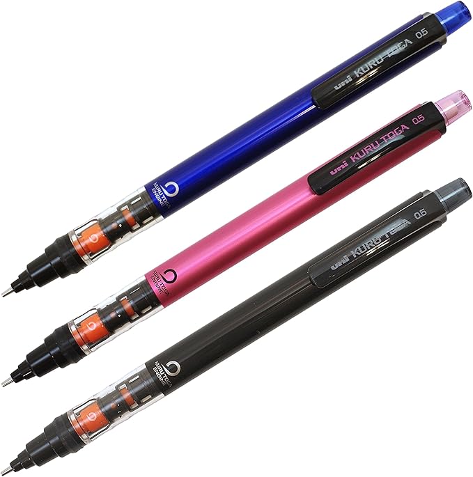 Uni Mechanical Pencil Kurutoga Pipe Slide Model 0.5mm, Pink Body (M54521P.13)