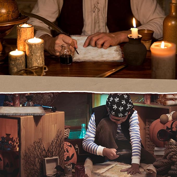 Vintage Writing Invitations Set Includes 100 Letter Antique Scroll Rustic Papers 100 Wax Seal Stickers 3 Strands of Twine for Valentines Mother Stationery Old Medieval Cardstock(5 x 7 Inch)