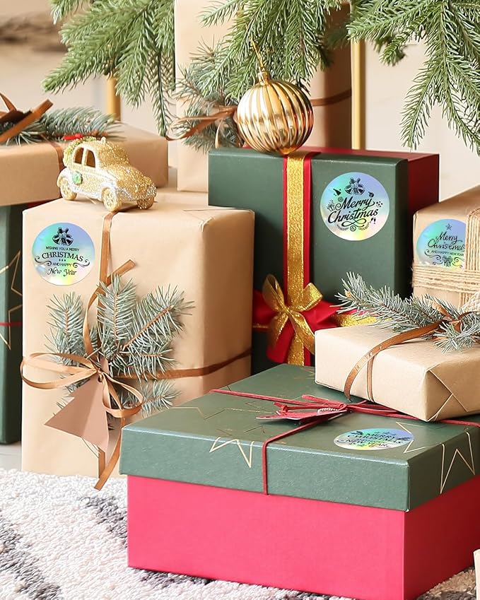 Phomemo 2” Circle Thermal Label, Self-Adhesive Round Direct Sticker Labels, Circular Thermal Printer Label for Logo Design, Name Tag, Thanks Card, Address, QR Code, 400 Labels/Roll, Laser Color