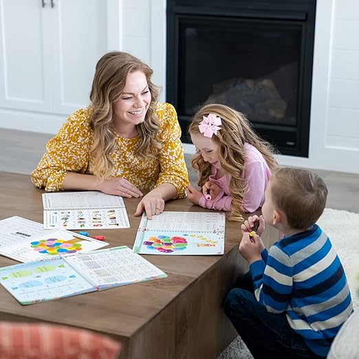 Teacher Designed Large 11x8.5in Reusable Handwriting Workbooks (Sight Word Copy Included)- Kids Learning Calligraphy, Magic Practice Copybook for Preschool, Kids Ages 3 to 8 (4 Pack)