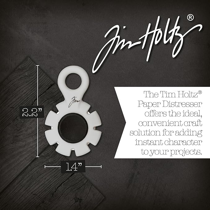 TONIC STUDIOS Tim Holtz Paper Distressing Tool - Scrapbook Supplies for Cardstock and Creating Rough Torn Edges - Distresser with 7 Recessed Blades
